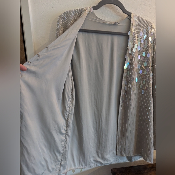 Vintage Silver Beaded Jacket - Picture 10 of 12